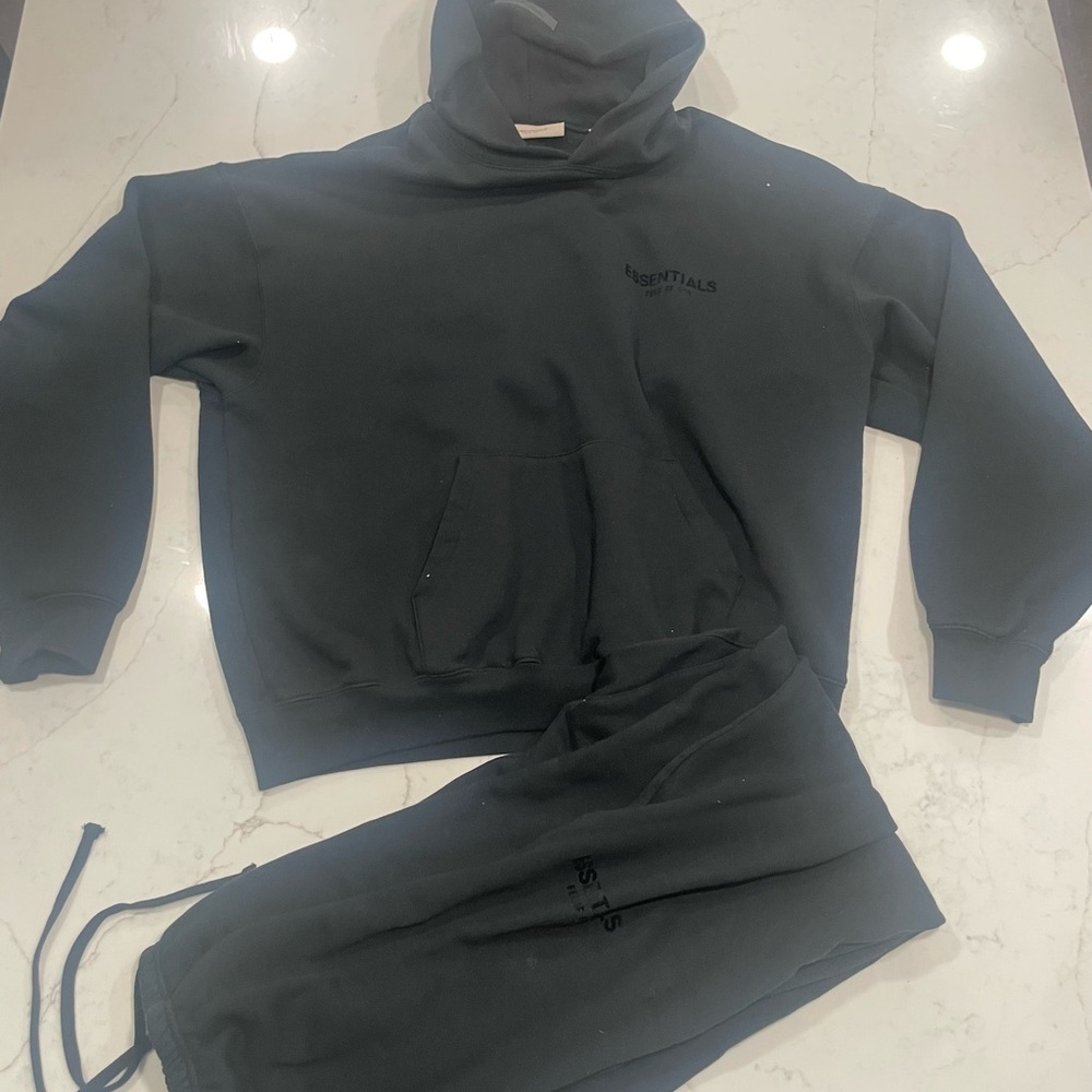 Essentials Charcoal Hoodie and Joggers